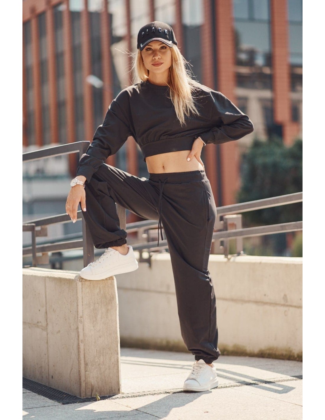 Women\'s black tracksuit set FI535 - Online store - Boutique